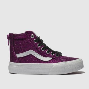 VANS PINK SK8-HI ZIP TRAINERS JUNIOR VANS PINK SK8-HI ZIP TRAINERS JUNIOR