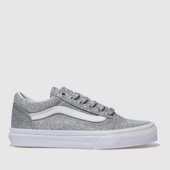 VANS SILVER OLD SKOOL TRAINERS JUNIOR VANS SILVER OLD SKOOL TRAINERS JUNIOR