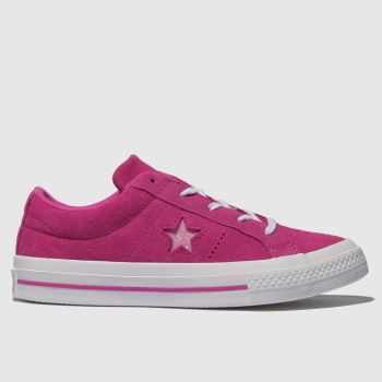 CONVERSE PINK ONE STAR LO TRAINERS JUNIOR CONVERSE PINK ONE STAR LO TRAINERS JUNIOR