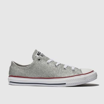 converse silver chuck taylor all star lo trainers junior converse silver chuck taylor all star lo trainers junior