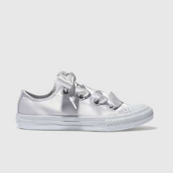 CONVERSE LIGHT GREY ALL STAR BIG EYELETS LO TRAINERS JUNIOR CONVERSE LIGHT GREY ALL STAR BIG EYELETS LO TRAINERS JUNIOR