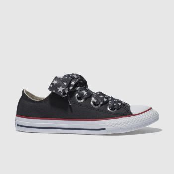 CONVERSE BLACK ALL STAR BIG EYELETS LO TRAINERS JUNIOR CONVERSE BLACK ALL STAR BIG EYELETS LO TRAINERS JUNIOR