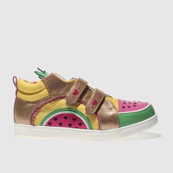 IRREGULAR CHOICE GOLD FRUIT SALAD TRAINERS JUNIOR IRREGULAR CHOICE GOLD FRUIT SALAD TRAINERS JUNIOR