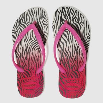 HAVAIANAS WHITE & PINK SLIM ANIMAL TRAINERS JUNIOR HAVAIANAS WHITE & PINK SLIM ANIMAL TRAINERS JUNIOR