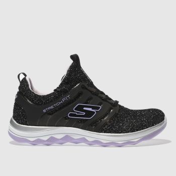 SKECHERS BLACK & SILVER DIAMOND RUNNER TRAINERS JUNIOR SKECHERS BLACK & SILVER DIAMOND RUNNER TRAINERS JUNIOR
