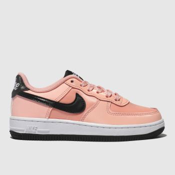 nike pink & black air force 1 vday trainers junior nike pink & black air force 1 vday trainers junior