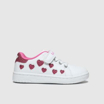 lelli kelly white & pink cuore trainers junior lelli kelly white & pink cuore trainers junior
