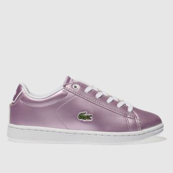 LACOSTE LILAC CARABY EVO TRAINERS JUNIOR LACOSTE LILAC CARABY EVO TRAINERS JUNIOR