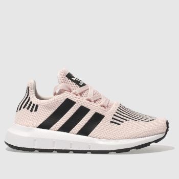 ADIDAS PINK & BLACK SWIFT RUN TRAINERS JUNIOR ADIDAS PINK & BLACK SWIFT RUN TRAINERS JUNIOR