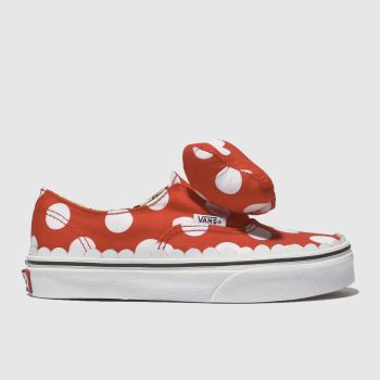 vans red authentic minnie bow trainers junior vans red authentic minnie bow trainers junior