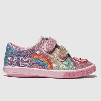 lelli kelly pink & blue rainbow sparkle shoes junior lelli kelly pink & blue rainbow sparkle shoes junior
