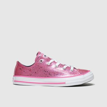 converse pink all star lo galaxy glimmer trainers junior converse pink all star lo galaxy glimmer trainers junior