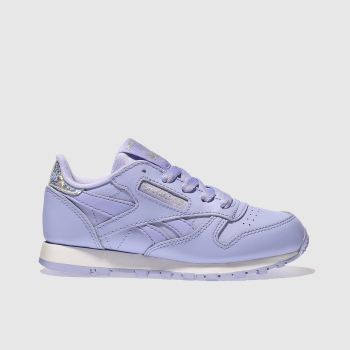 REEBOK LILAC CLASSIC LEATHER PASTEL GIRLS JUNIOR TRAINERS REEBOK LILAC CLASSIC LEATHER PASTEL GIRLS JUNIOR TRAINERS