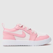 White & Pink Air Jordan 1 Low Girls