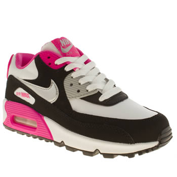 kids nike white & black air max 90 2007 trainers kids nike white & black air max 90 2007 trainers