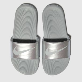 nike silver kawa slide sandals youth nike silver kawa slide sandals youth