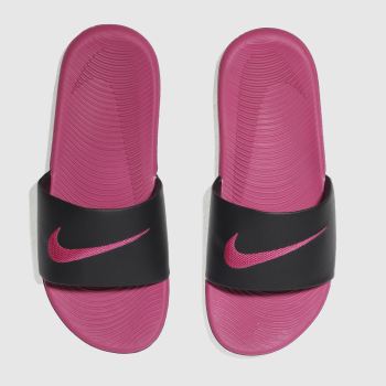 NIKE BLACK & PINK KAWA SLIDE GIRLS YOUTH SANDALS NIKE BLACK & PINK KAWA SLIDE GIRLS YOUTH SANDALS