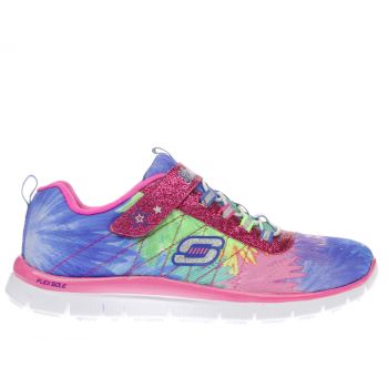 SKECHERS PINK & BLUE SKECH APPEAL HOT TROPIC GIRLS YOUTH TRAINERS SKECHERS PINK & BLUE SKECH APPEAL HOT TROPIC GIRLS YOUTH TRAINERS