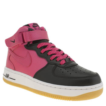 black and pink nike air force 1