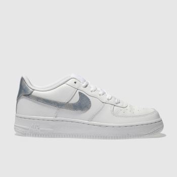 NIKE WHITE & BLUE AIR FORCE 1 GIRLS YOUTH YOUTH NIKE WHITE & BLUE AIR FORCE 1 GIRLS YOUTH YOUTH