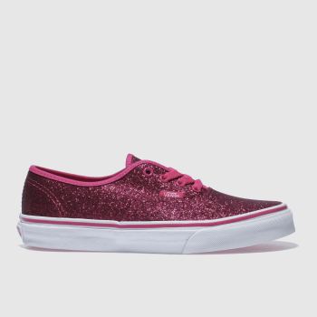 VANS PINK AUTHENTIC GLITTER TRAINERS YOUTH VANS PINK AUTHENTIC GLITTER TRAINERS YOUTH