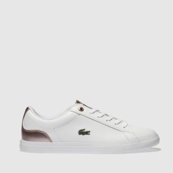 LACOSTE WHITE & PINK LEROND TRAINERS YOUTH LACOSTE WHITE & PINK LEROND TRAINERS YOUTH