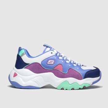 skechers white & purple dlites 3.0 zenway trainers youth skechers white & purple dlites 3.0 zenway trainers youth