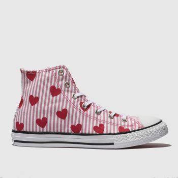 converse white & pink chuck taylor all star hi trainers youth converse white & pink chuck taylor all star hi trainers youth