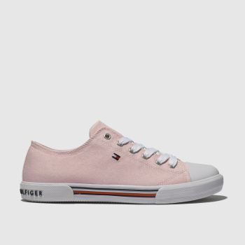 tommy hilfiger pale pink lace up sneaker trainers youth tommy hilfiger pale pink lace up sneaker trainers youth