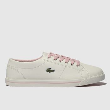 LACOSTE WHITE & PINK RIBERAC TRAINERS YOUTH LACOSTE WHITE & PINK RIBERAC TRAINERS YOUTH