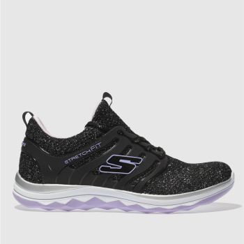 SKECHERS BLACK & SILVER DIAMOND RUNNER TRAINERS YOUTH SKECHERS BLACK & SILVER DIAMOND RUNNER TRAINERS YOUTH