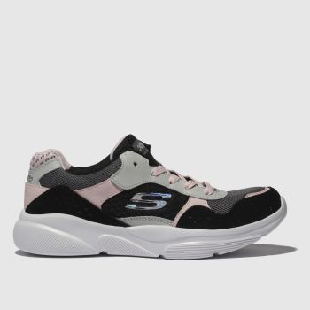 SKECHERS BLACK & GREY MERIDIAN CHARTED TRAINERS YOUTH SKECHERS BLACK & GREY MERIDIAN CHARTED TRAINERS YOUTH