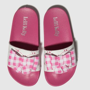 lelli kelly white & pink genny sandals youth lelli kelly white & pink genny sandals youth