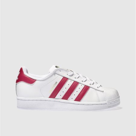 white and baby pink superstars