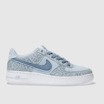 NIKE PALE BLUE AIR FORCE 1 LV8 TRAINERS YOUTH NIKE PALE BLUE AIR FORCE 1 LV8 TRAINERS YOUTH