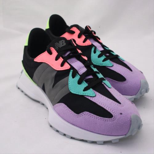 Womens Black & Pink New balance 327 Trainers schuh
