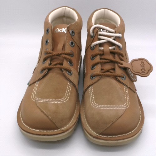 Kickers Classics Tan kick hi stitch boots Kickers Classics kick hi stitch 1