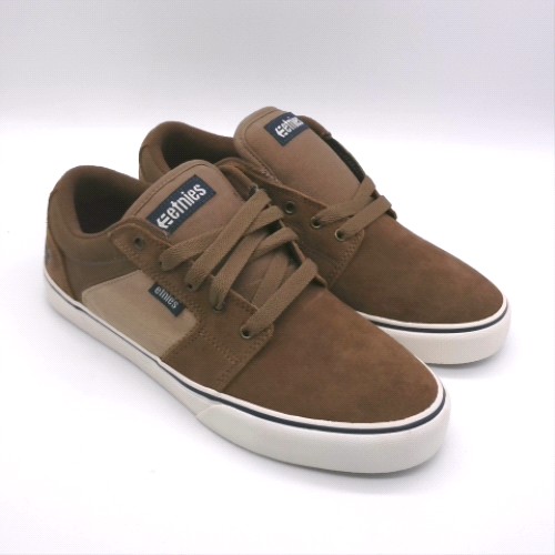 Etnies Beige & Brown barge ls trainers Etnies barge ls 3
