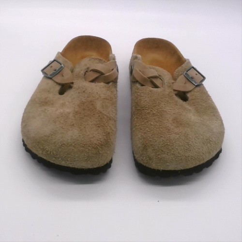 BIRKENSTOCK Taupe boston braided clog sandals BIRKENSTOCK boston braided clog 1