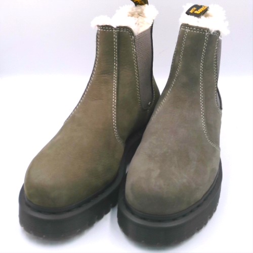 Dr Martens Dark Grey 2976 bex fur lined chelsea boots Dr Martens 2976 bex fur lined chelsea 3