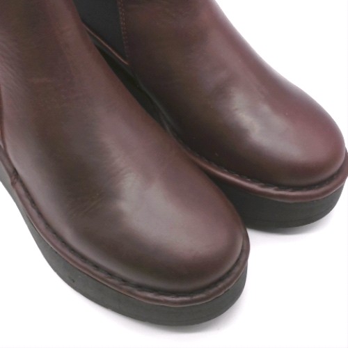 Fly London Burgundy hagu platform chelsea boots Fly London hagu platform chelsea 2