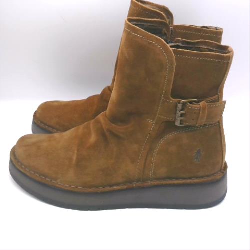 Fly London Brown rogi ruched boots Fly London rogi ruched 3