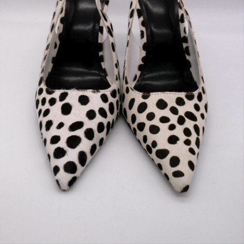 schuh Black & White sade leather slingback court high heels schuh sade leather slingback court 2