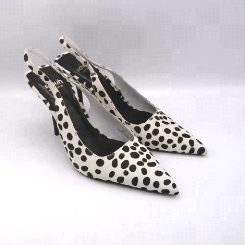 schuh Black & White sade leather slingback court high heels schuh sade leather slingback court 2