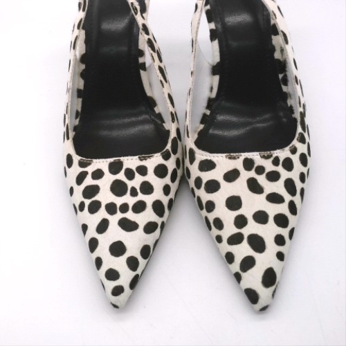 schuh Black & White sade leather slingback court high heels schuh sade leather slingback court 3
