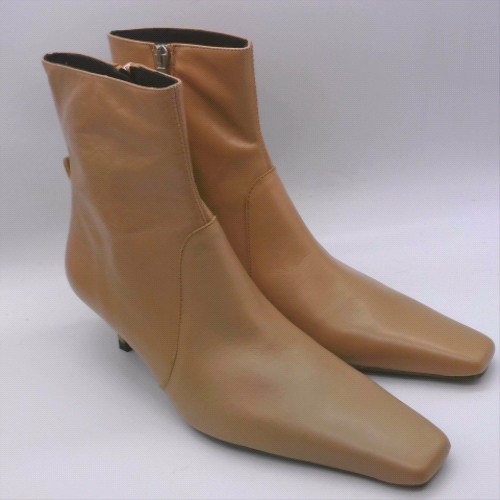 schuh Natural bowden leather heeled boots schuh bowden leather heeled 2