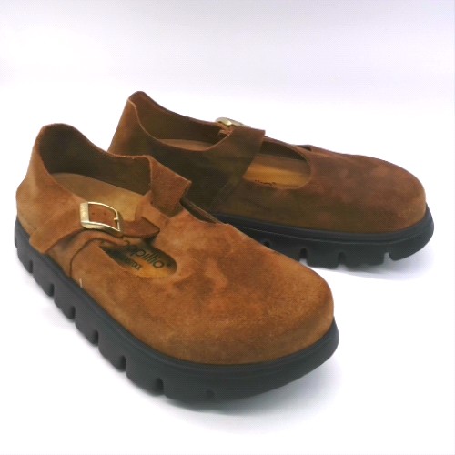 BIRKENSTOCK Tan paris chunky t-bar flats BIRKENSTOCK paris chunky t-bar 2