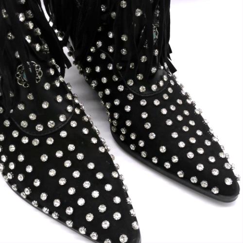Azalea Wang Black greyson western boots Azalea Wang greyson western 3