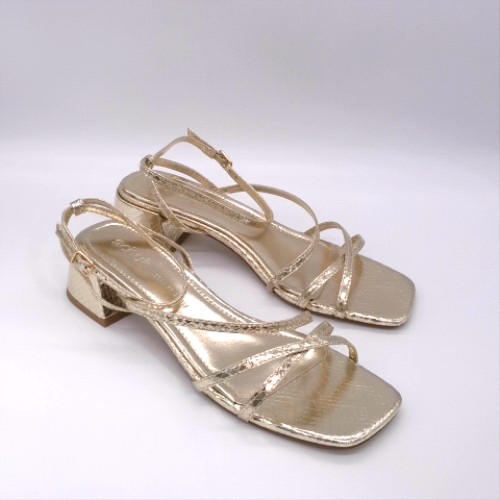 schuh Gold sander strappy block sandals schuh sander strappy block 2