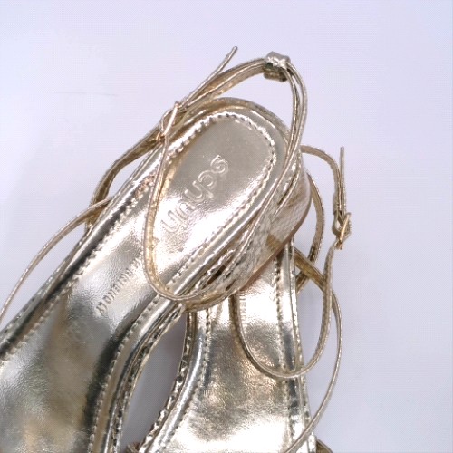 schuh Gold sander strappy block sandals schuh sander strappy block 3